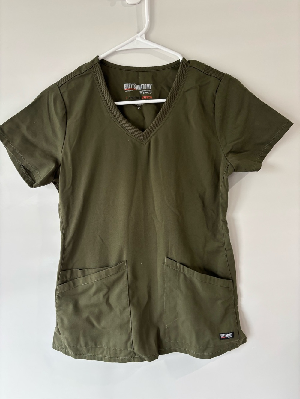 Grey's Anatomy Olive Green V-Neck Scrub set with Front Pockets